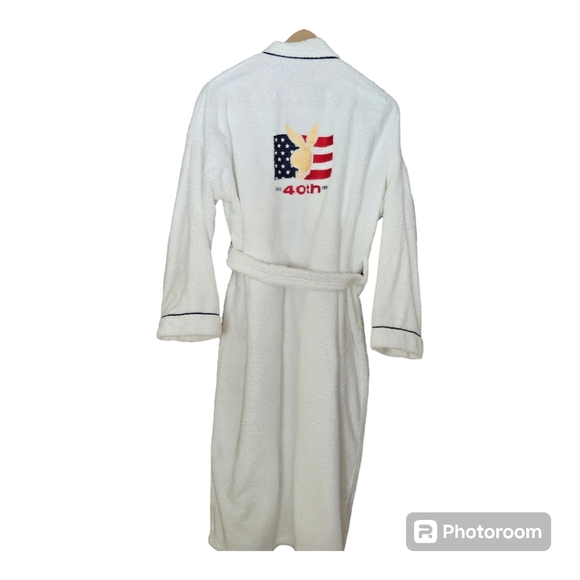 Vintage Playboy Terry Cloth Bathrobe 40th Anniversary - Picture 2 of 9